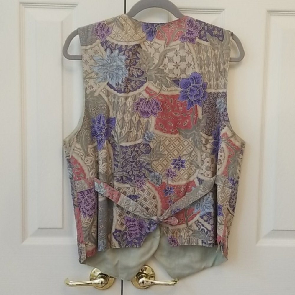 Multi-Colored Button Down Vest - image 4